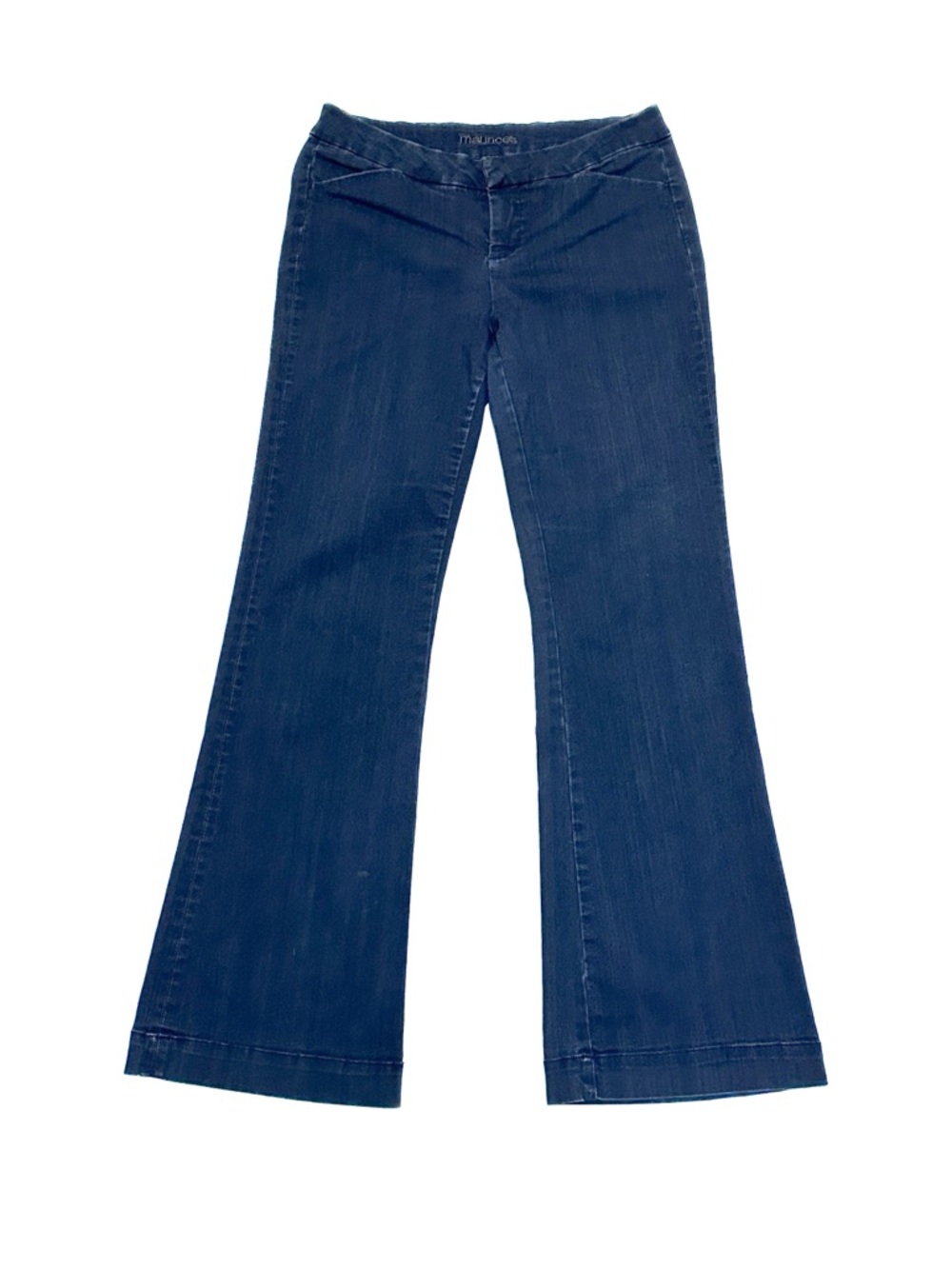 5/$50 Y2K Maurices Dark Blue Flare Mid Rise Trouser Jeans Bootcut Stretch Denim